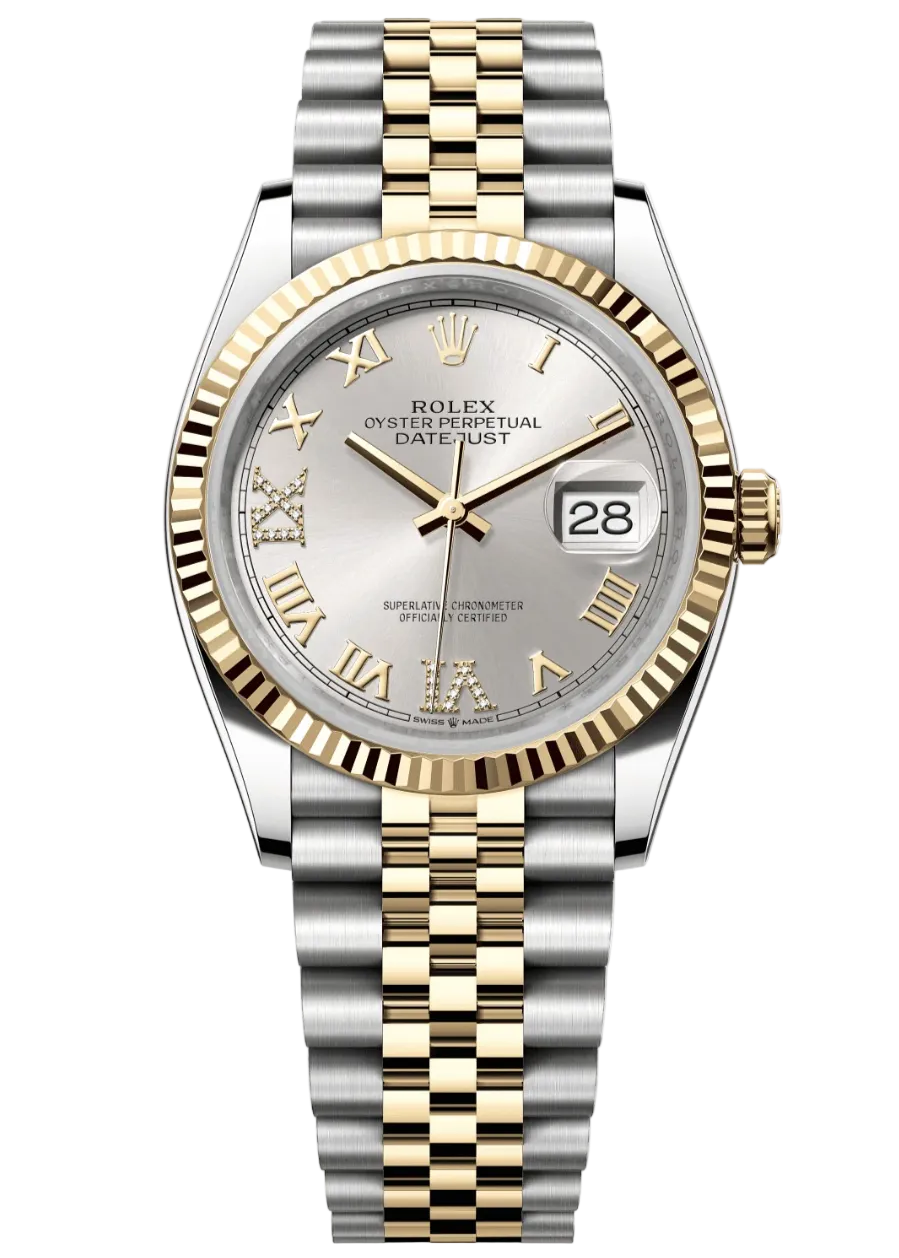 Rolex Datejust 36, Diamant-Zifferblatt, Komplettset 2021, wie neu