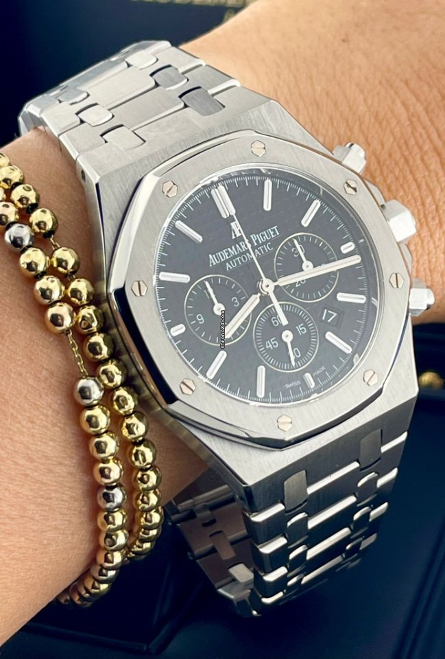 Royal Oak Chronograph Schwarzes Zifferblatt Full Set
