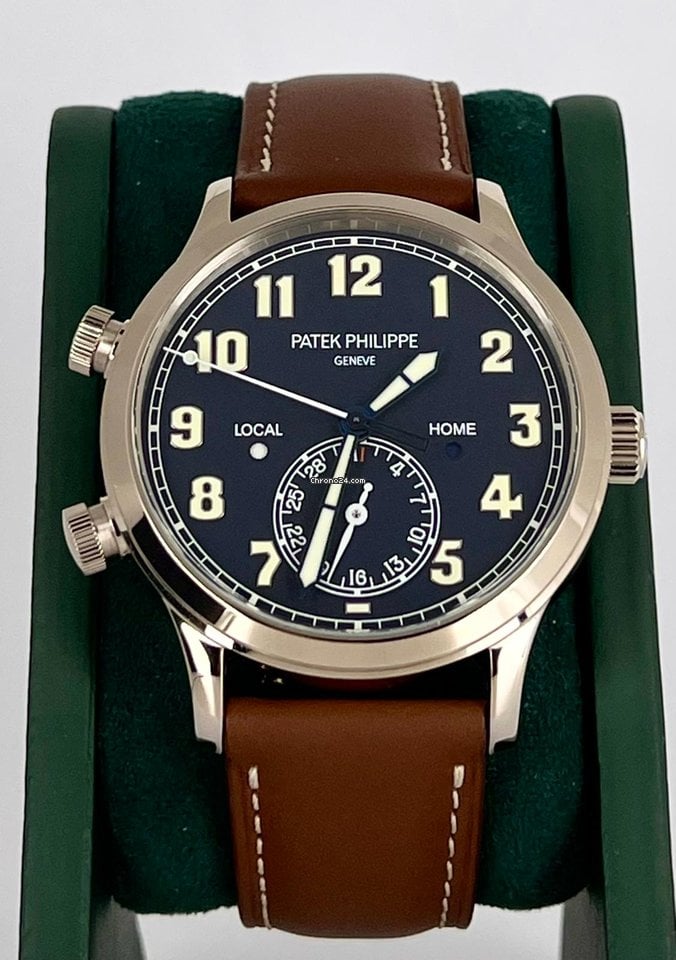 Travel Time Pilot Travel Time 18K Weißgold Full Set Neu