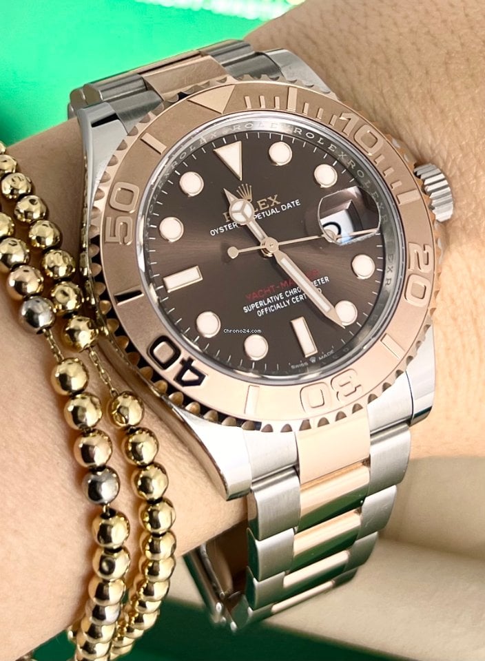Yacht-Master 40 18K Roségold, Schokoladen-Zifferblatt, Komplettset