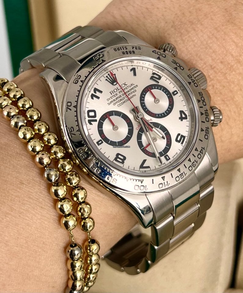 Daytona Racing-Zifferblatt, 18K Weißgold, Z-Seriennummer, Box und Papiere