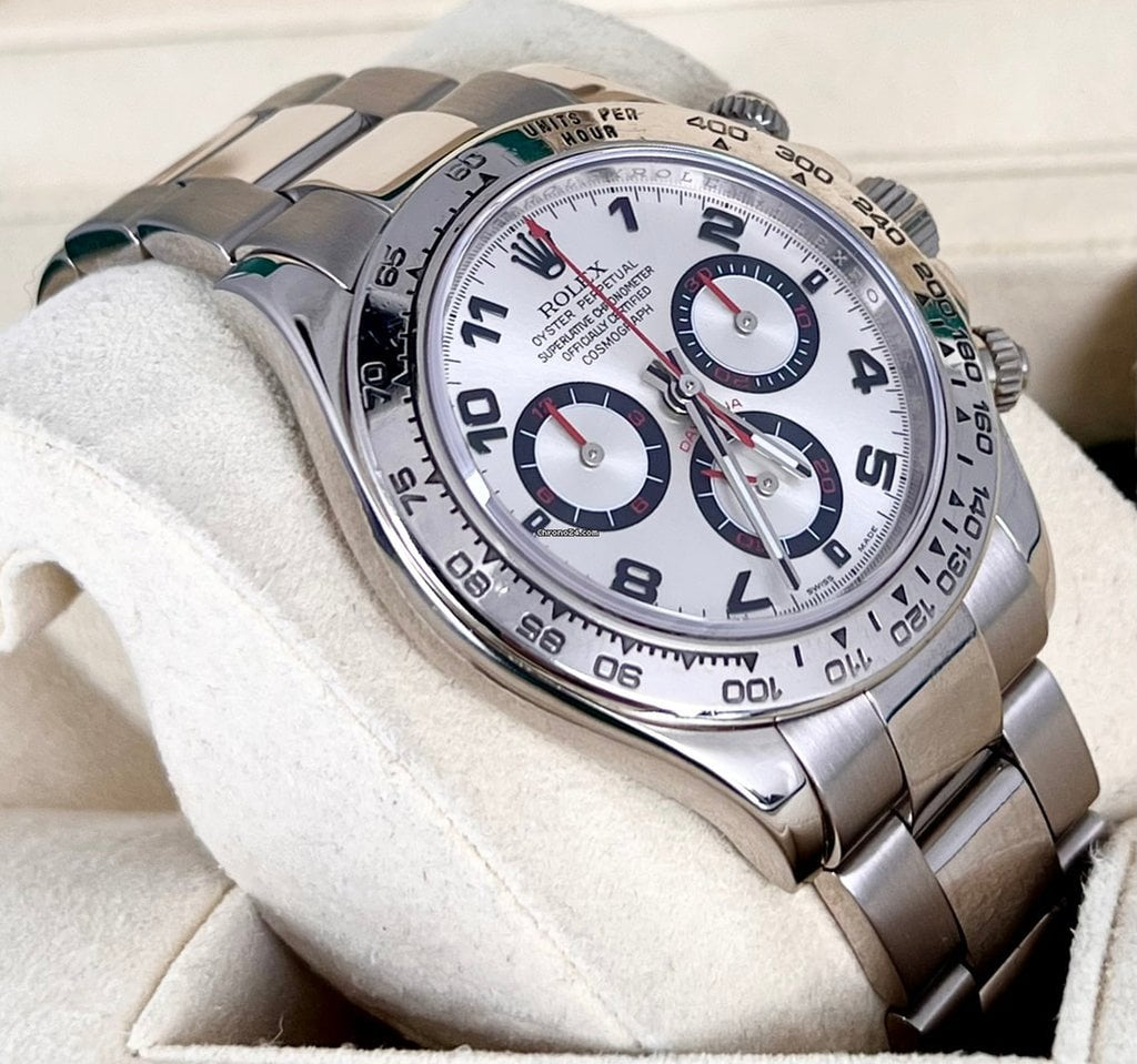 Daytona Racing-Zifferblatt, 18K Weißgold, Z-Seriennummer, Box und Papiere