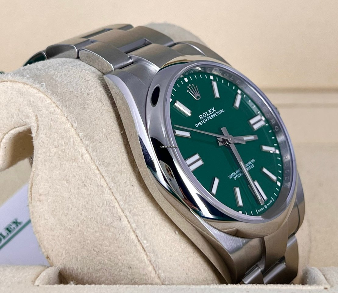 Oyster Perpetual 41 grünes Zifferblatt, neu