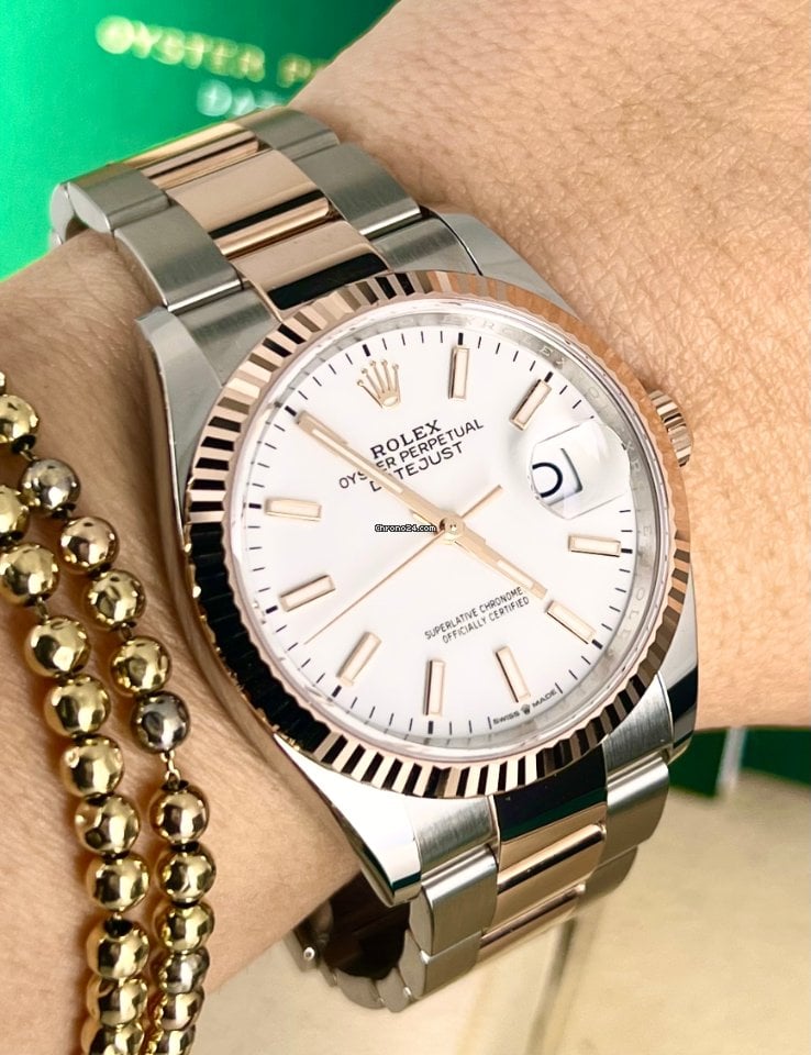 Rolex Datejust 36 18K Roségold, wie neu