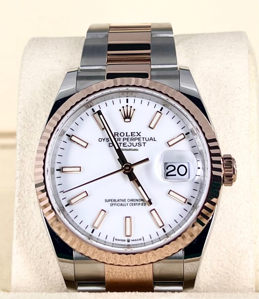 Rolex Datejust 36 18K Roségold, wie neu