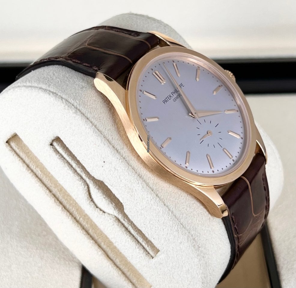 Calatrava Handaufzug 18K Roségold Full Set unpoliert