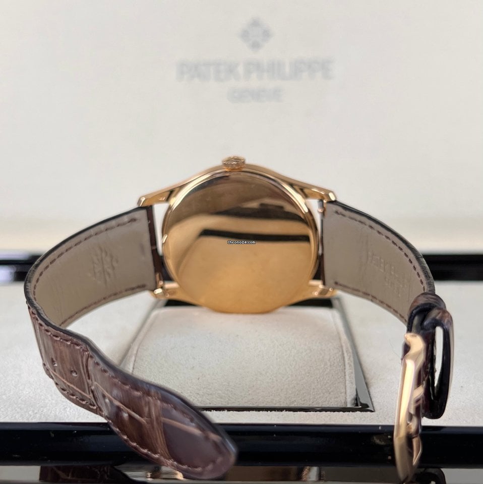 Calatrava Handaufzug 18K Roségold Full Set unpoliert