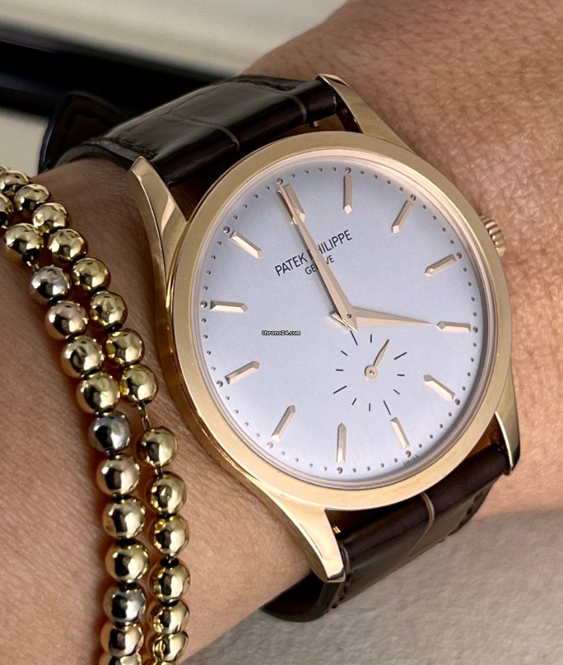 Calatrava Handaufzug 18K Roségold Full Set unpoliert