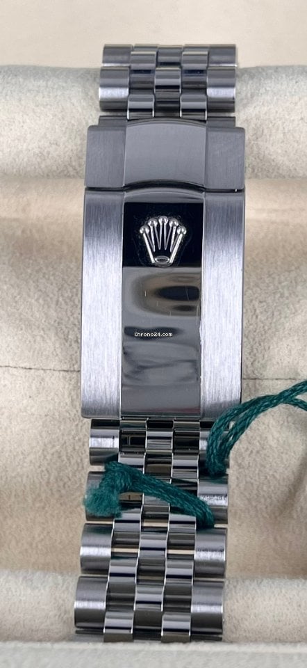 Datejust 41 18K Weißgoldlünette, Jubilee-Armband, blaues Azzurro-Zifferblatt, Box und Papiere