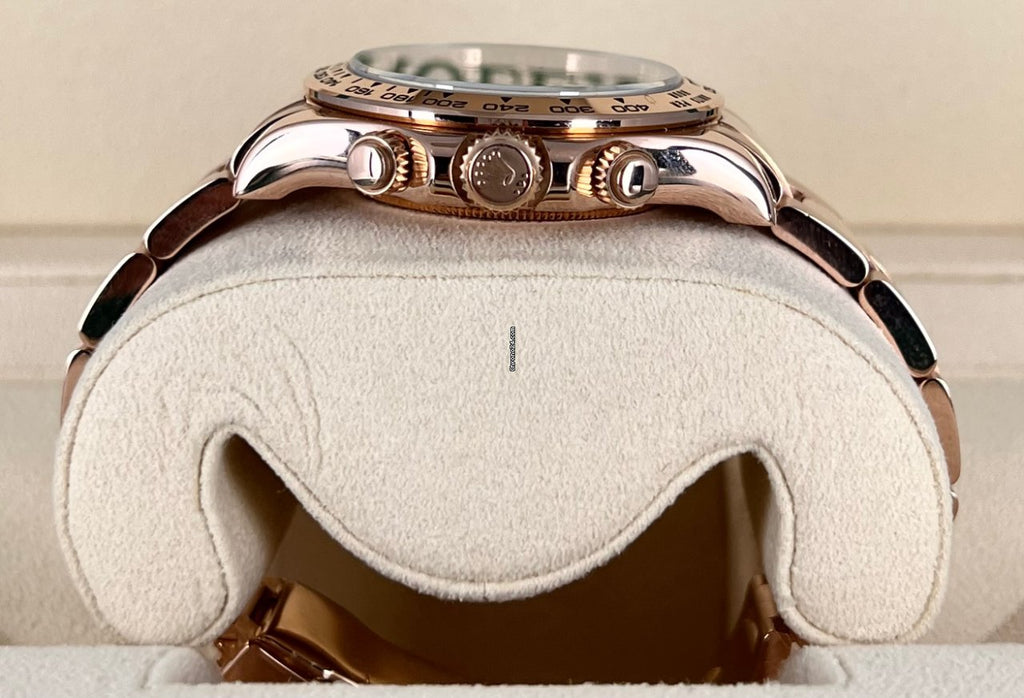 Daytona schwarzes Zifferblatt, Roségold, neuwertiger Zustand