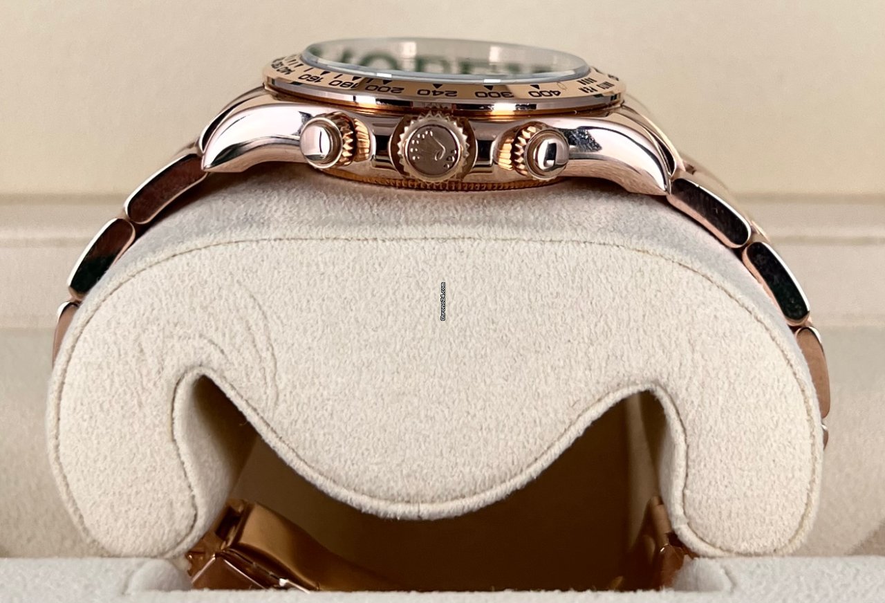 Daytona schwarzes Zifferblatt, Roségold, neuwertiger Zustand