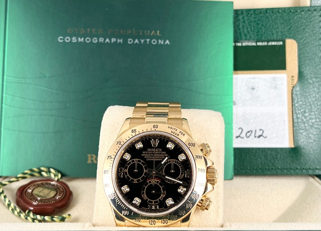Daytona schwarzes Diamant-Zifferblatt, Komplettset, wie neu