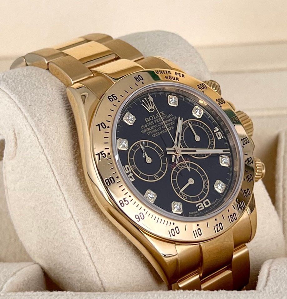 Daytona schwarzes Diamant-Zifferblatt, Komplettset, wie neu
