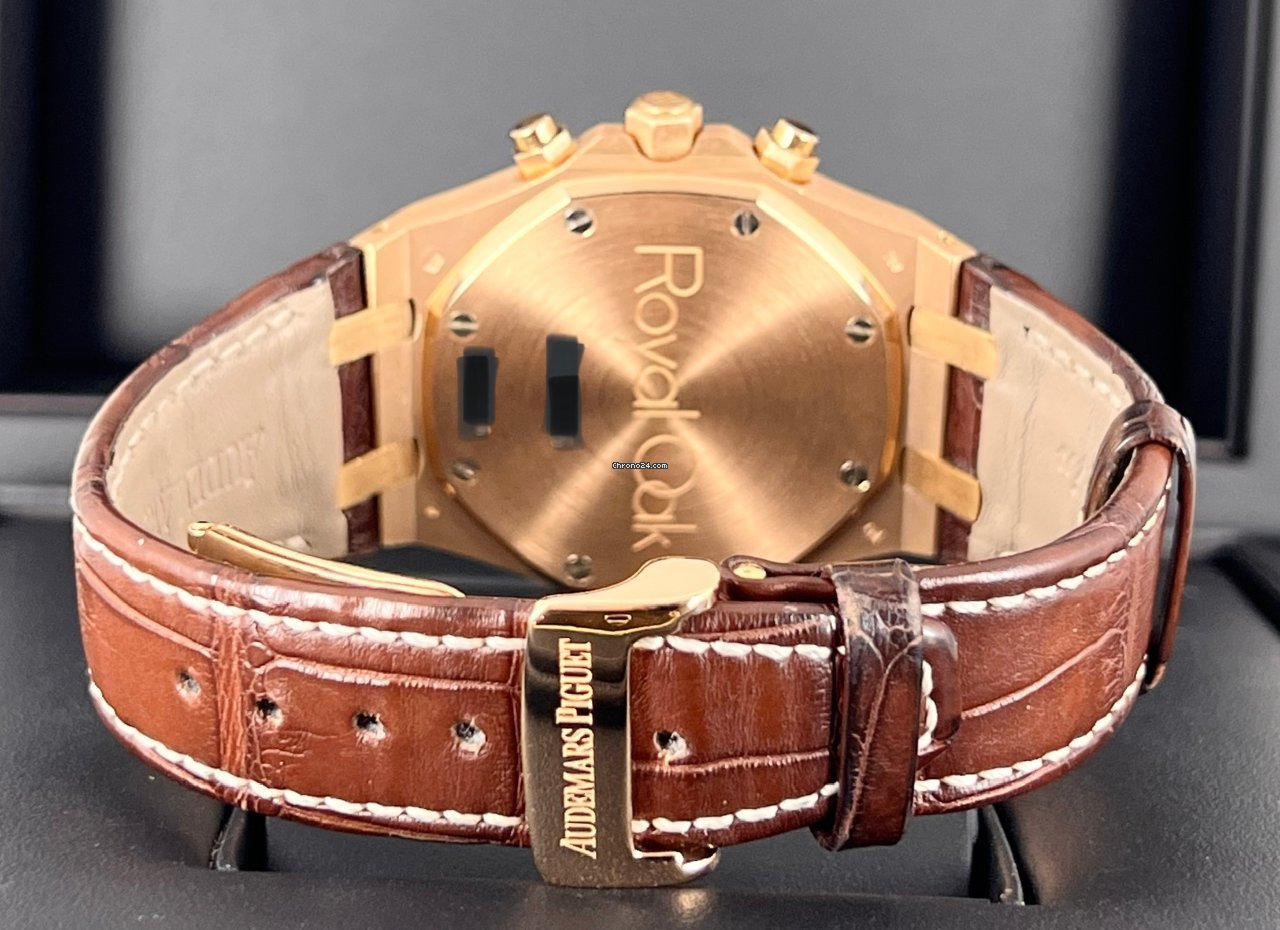 Royal Oak Chronograph Kasparov Roségold Weißes Zifferblatt Box und