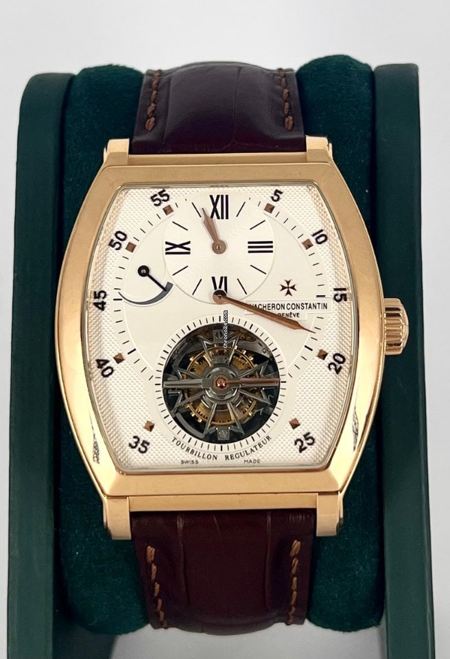 Tonneau Regulator Roségold 18K mit Box und Papieren, neuwertiger Zustand, Tourbillon, unpoliert