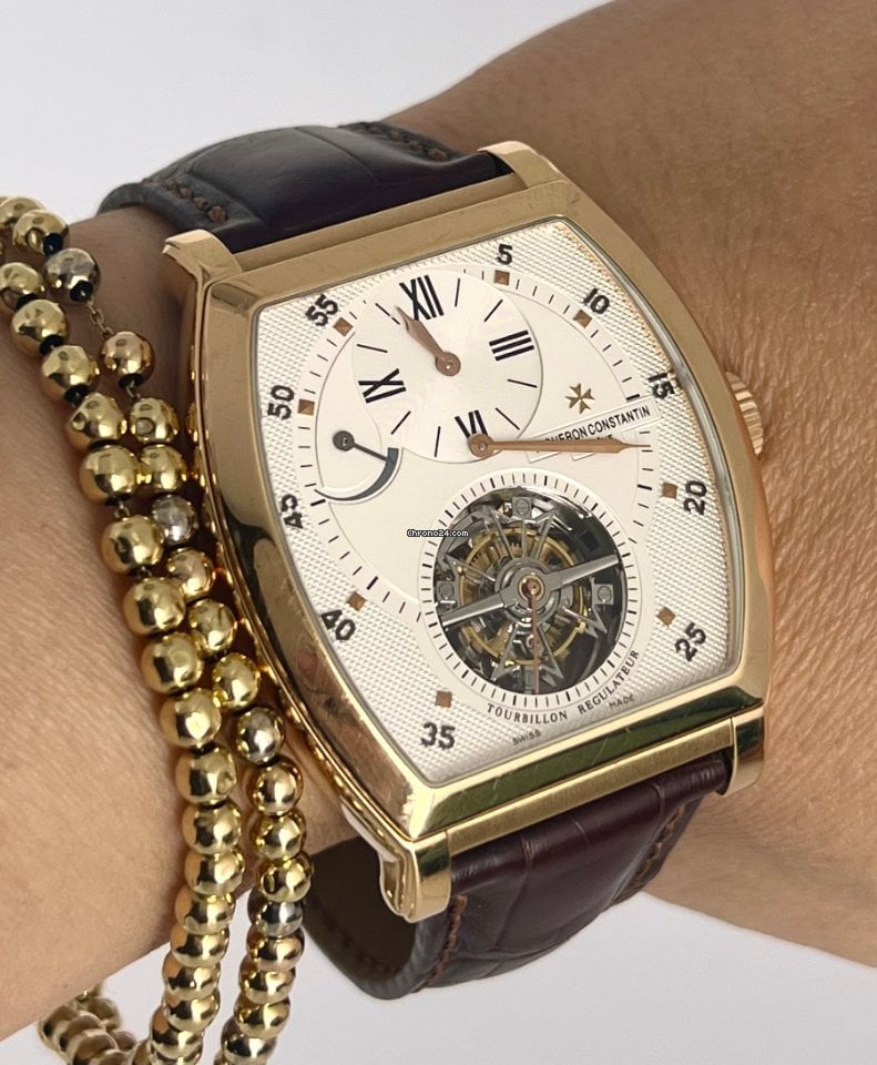 Tonneau Regulator Roségold 18K mit Box und Papieren, neuwertiger Zustand, Tourbillon, unpoliert