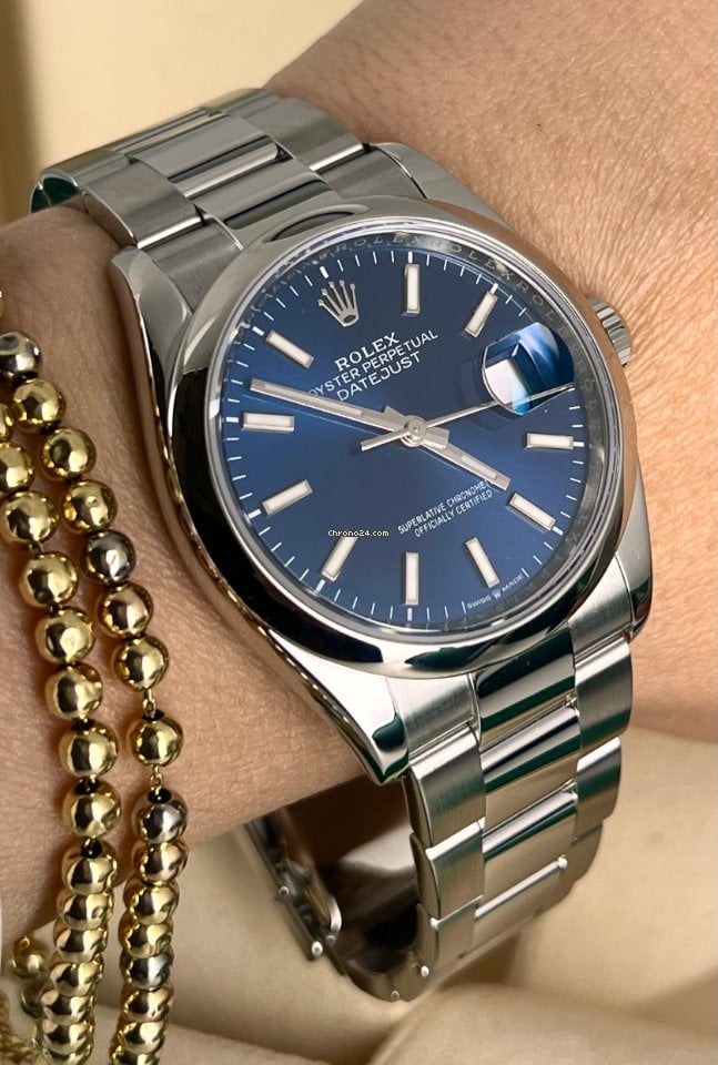 Rolex Datejust 41 blaues Stick-Zifferblatt, 2024, neu