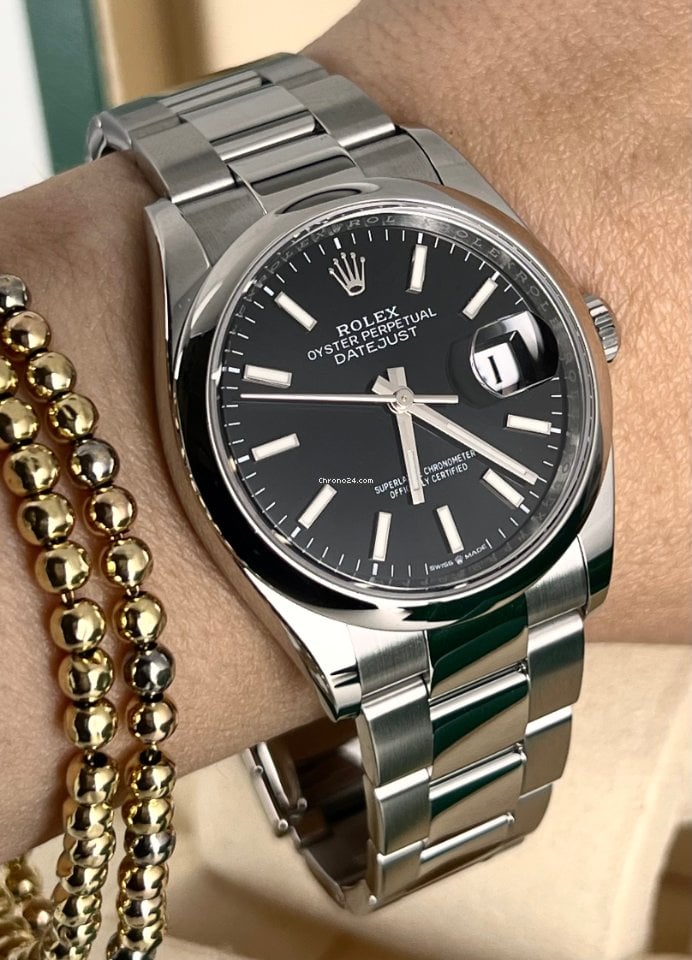 Datejust 36 schwarzes Zifferblatt, 2024, neu