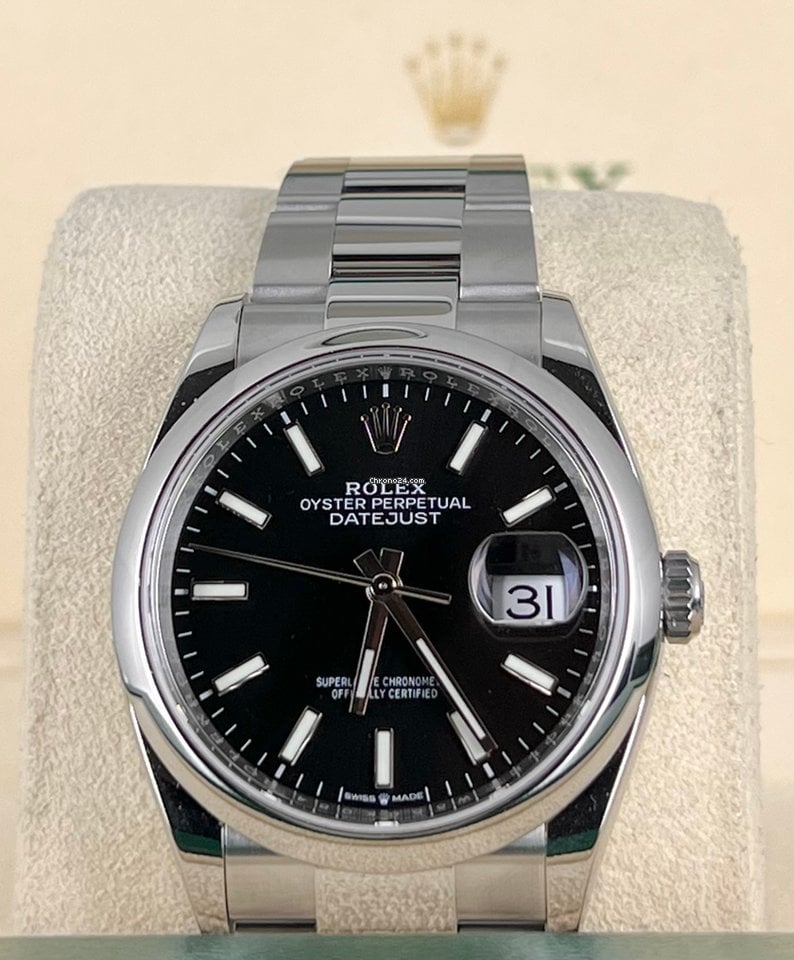 Datejust 36 schwarzes Zifferblatt, 2024, neu