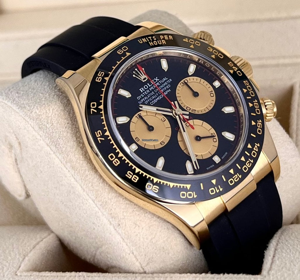 Daytona 18K Gelbgold „Paul Newman“ Oysterflex, neuwertig