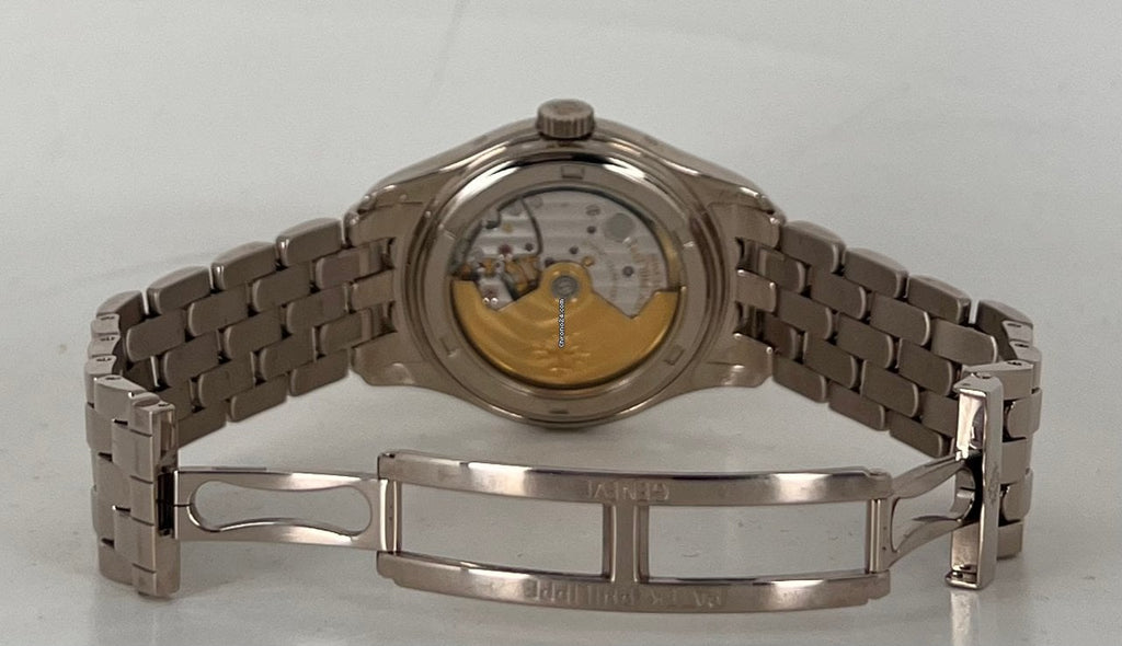 Jahreskalender Mondphase 37 mm 18K Weißgold