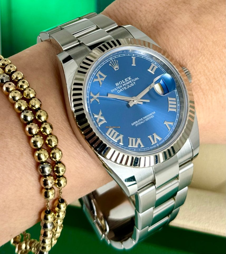 Rolex Datejust 41 blaues Azzurro-Zifferblatt