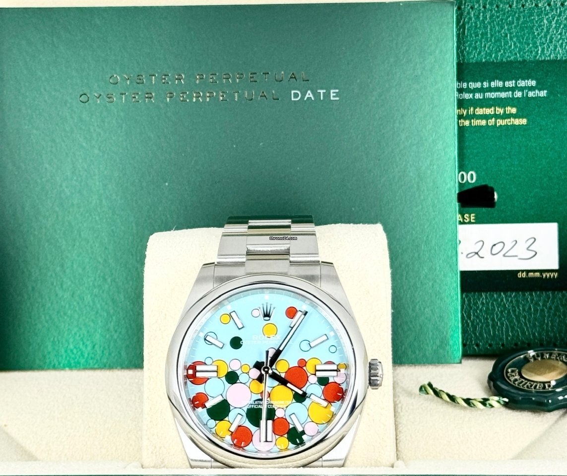 Oyster Perpetual 41 „Celebration“-Ballon „Tiffany“-Zifferblatt, neuwertig