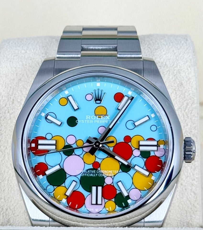 Oyster Perpetual 41 „Celebration“-Ballon „Tiffany“-Zifferblatt, neuwertig