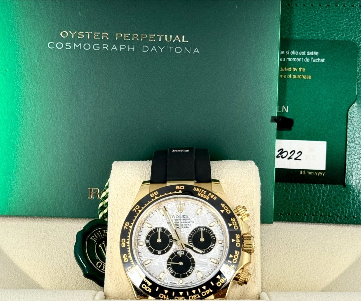 Daytona Oysterflex Meteorit-Zifferblatt, Gelbgold, neuwertig