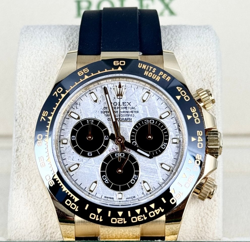 Daytona Oysterflex Meteorit-Zifferblatt, Gelbgold, neuwertig