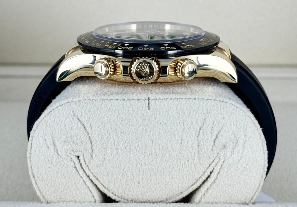 Daytona mit Diamanten, schwarzes Zifferblatt, neu, Komplettset