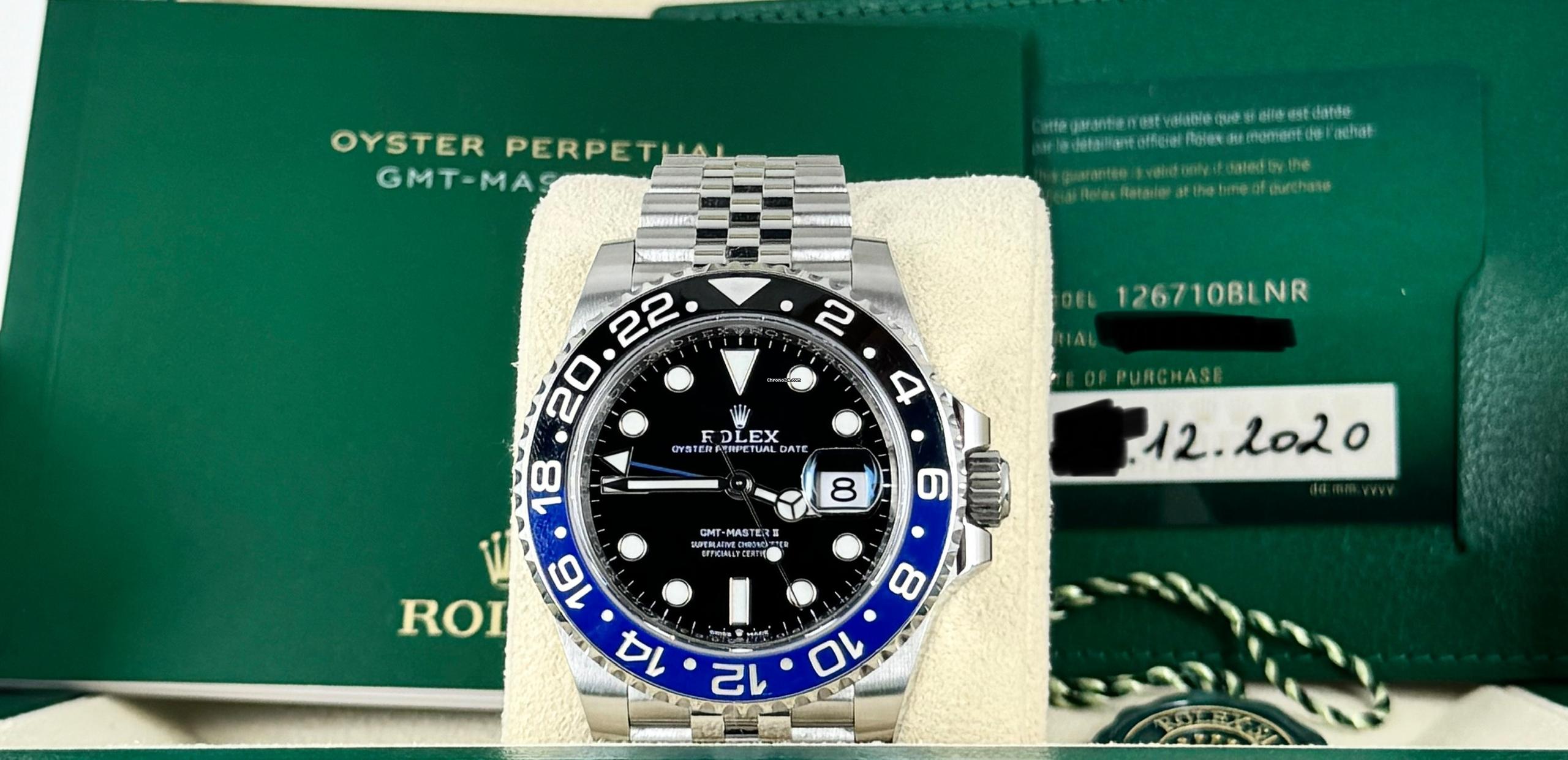 Rolex GMT-Master II „Batgirl“ 2020, neue Karte, Box & Papiere