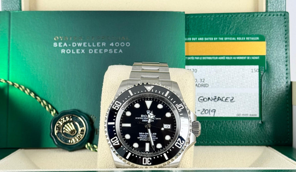 Sea-Dweller Deepsea mit Stickern, wie neu, Box & Papiere