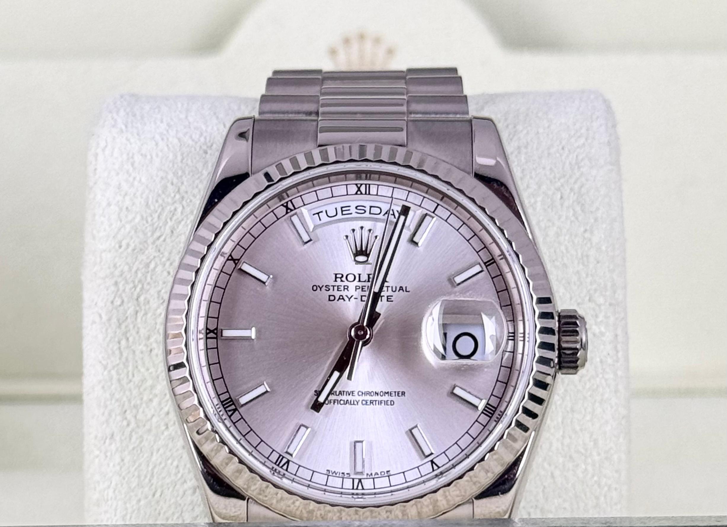 Rolex Day-Date 36 Weißgold President 2006 Komplettset