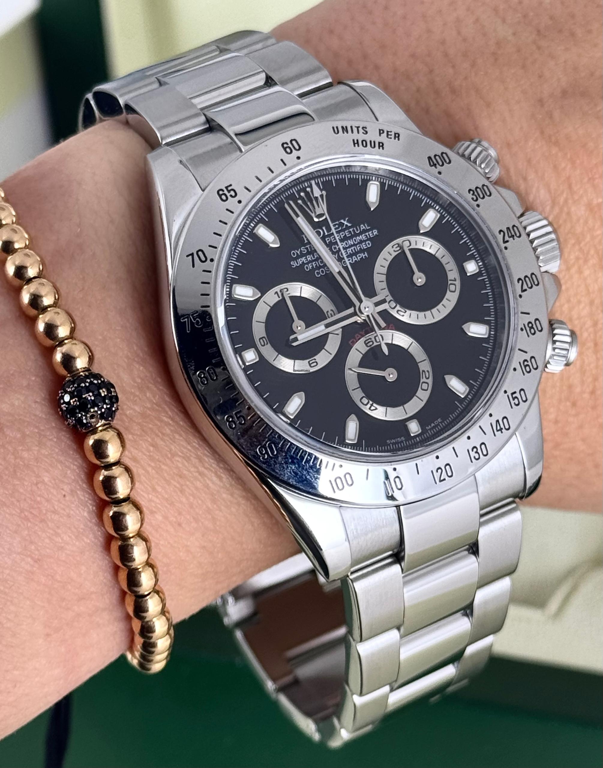 Rolex Daytona Cosmograph Seriennummer Z (RRR), nur Uhr, schwarzes Zifferblatt