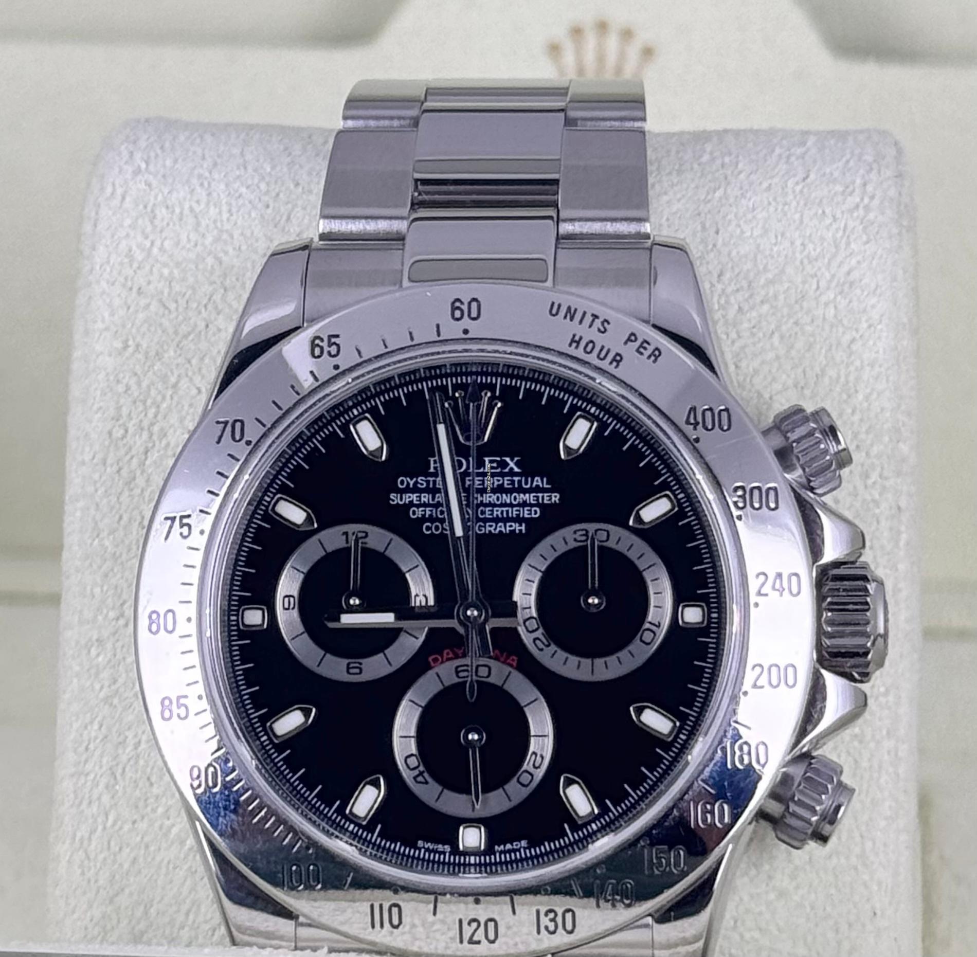 Rolex Daytona Cosmograph Seriennummer Z (RRR), nur Uhr, schwarzes Zifferblatt