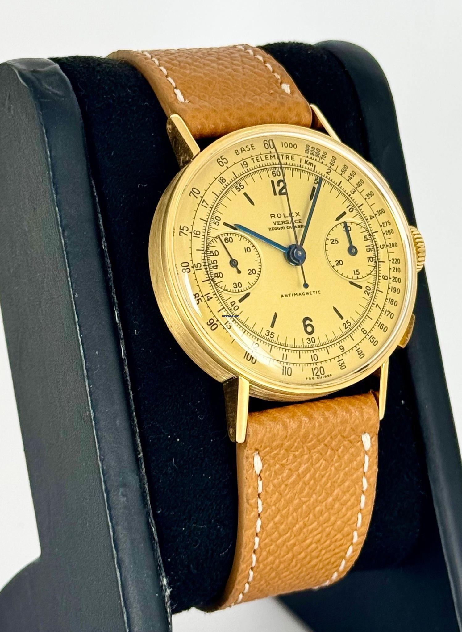 Rolex Chronograph Versace mit Multiskalen-Zifferblatt, neu bedrucktes Zifferblatt