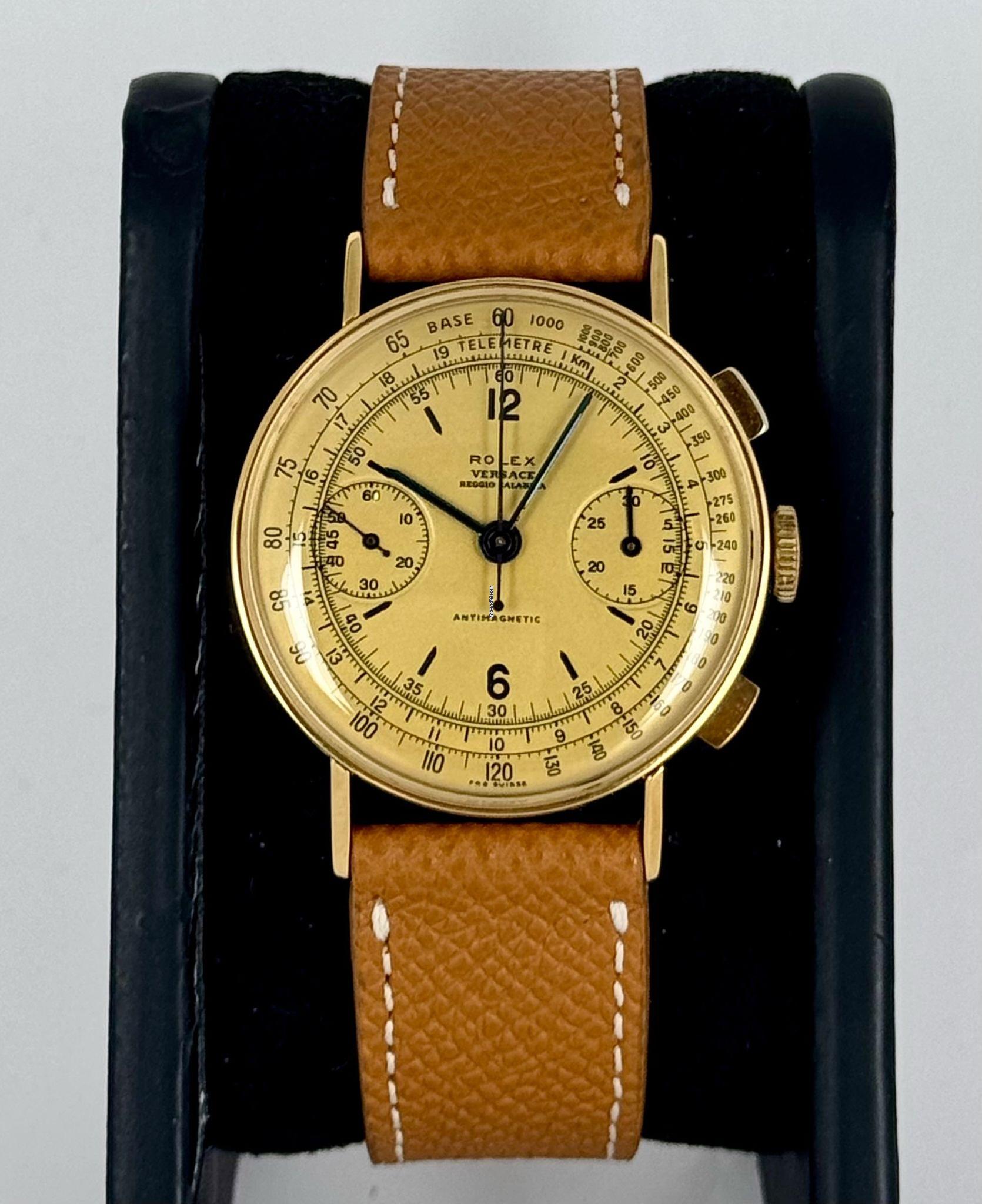 Rolex Chronograph Versace mit Multiskalen-Zifferblatt, neu bedrucktes Zifferblatt