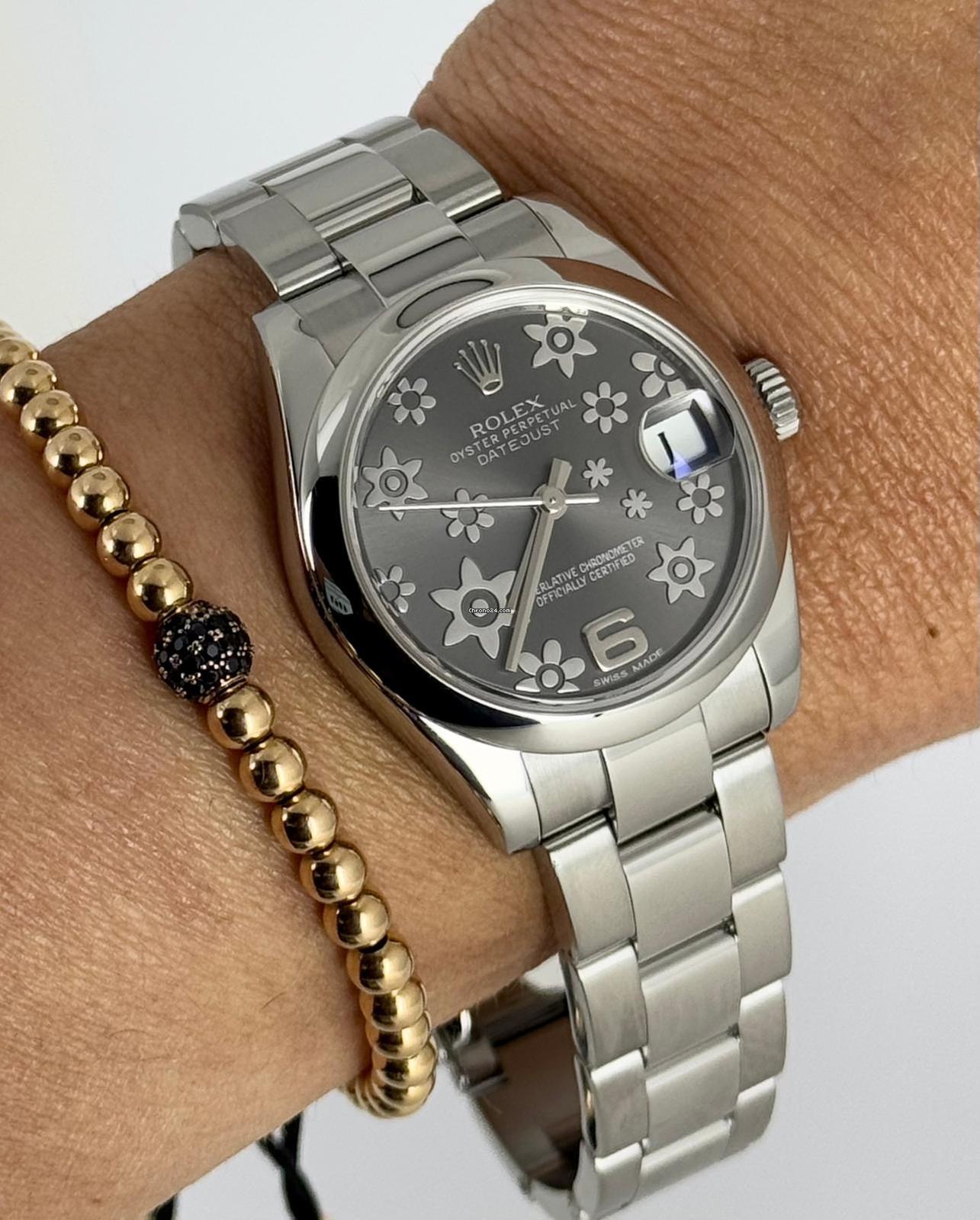 Rolex Datejust 31 mm Nach Service 2010 Blumen-Zifferblatt