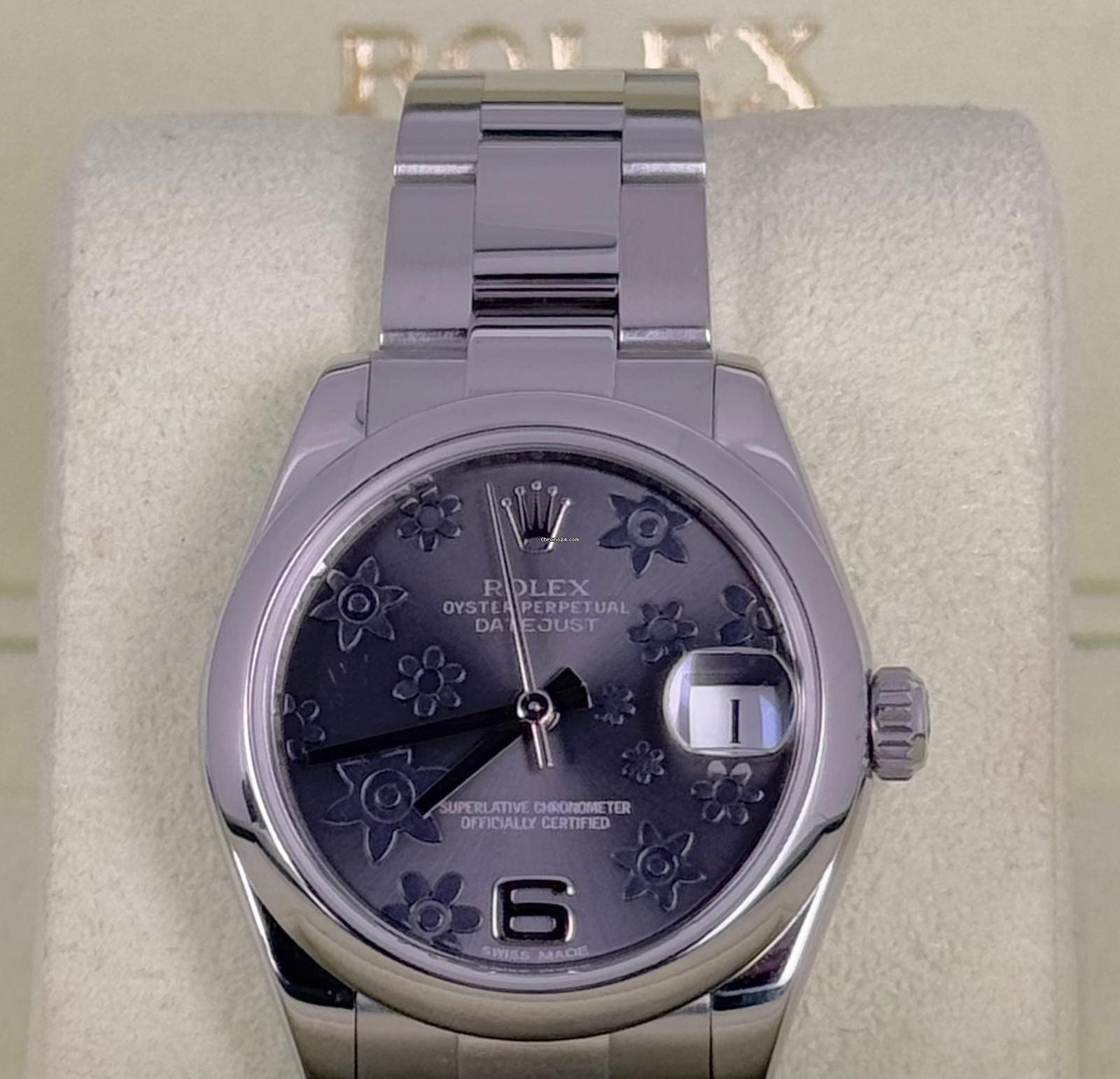 Rolex Datejust 31 mm Nach Service 2010 Blumen-Zifferblatt