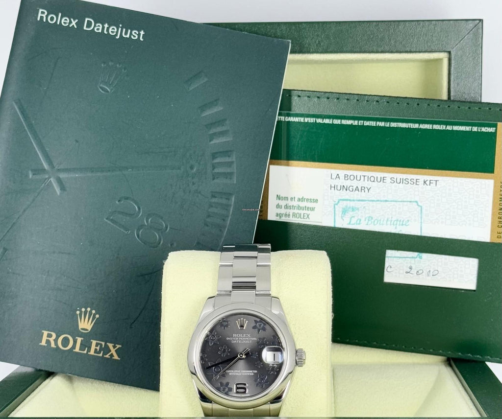 Rolex Datejust 31 mm Nach Service 2010 Blumen-Zifferblatt