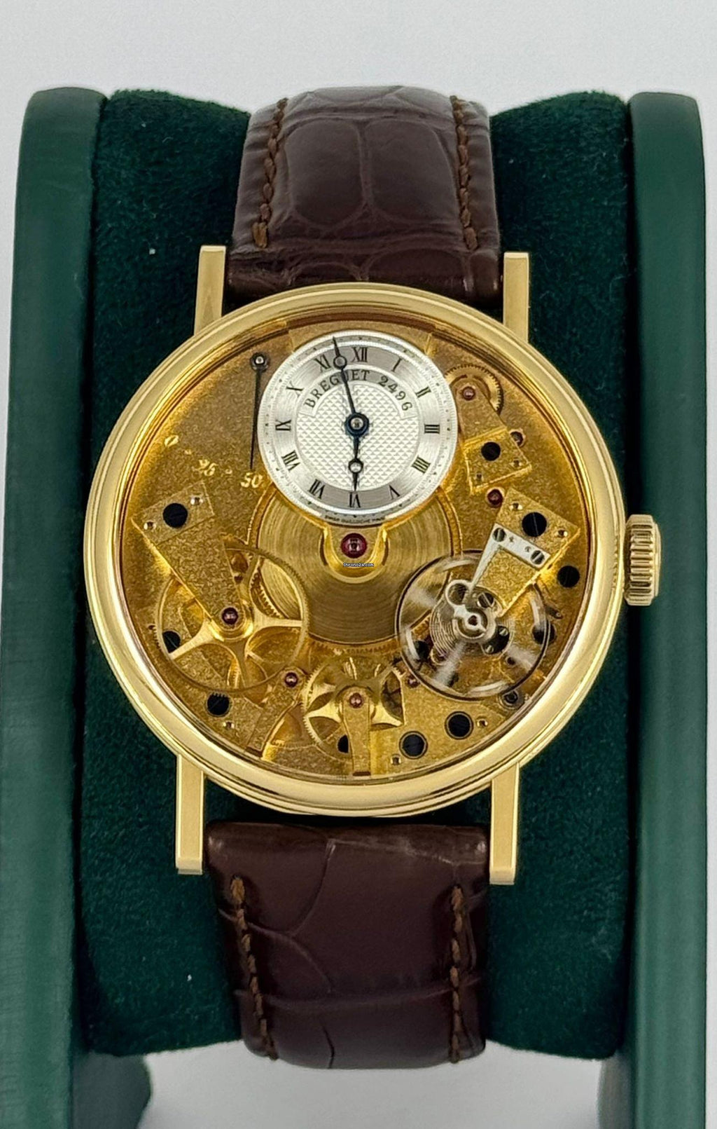 Breguet Tradition Certified 7020 BA Tradition Skeleton 18 kt Gelbgold mit Originalpapieren wie neu