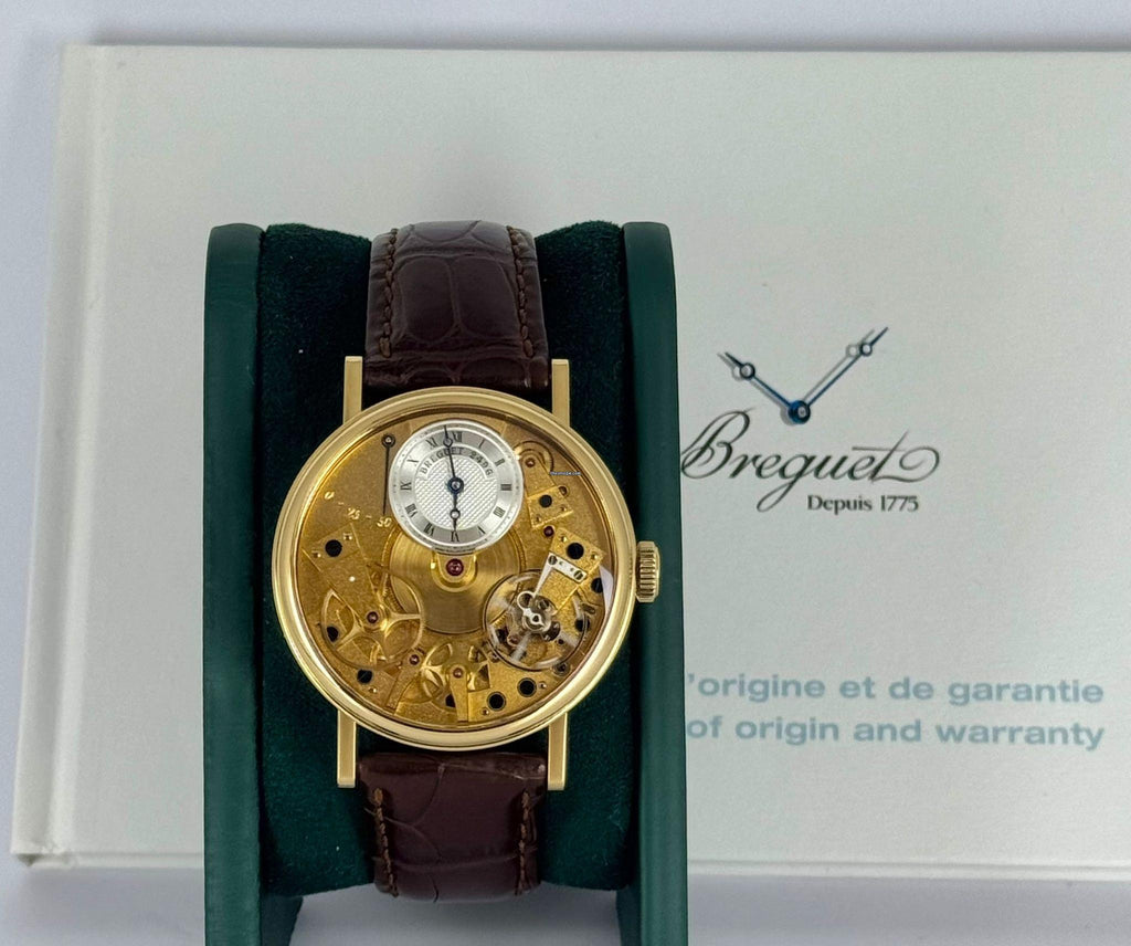 Breguet Tradition Certified 7020 BA Tradition Skeleton 18 kt Gelbgold mit Originalpapieren wie neu