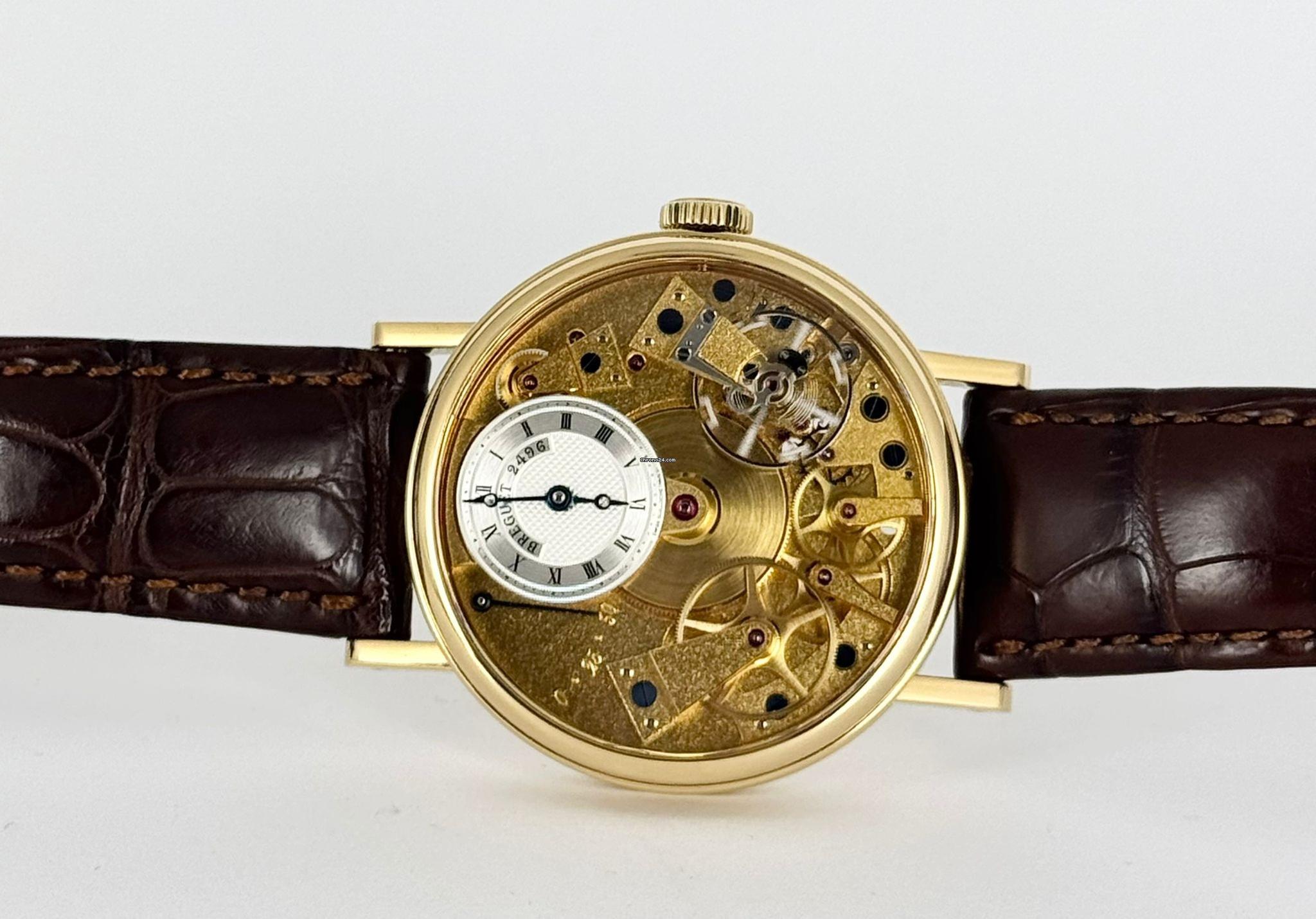Breguet Tradition Certified 7020 BA Tradition Skeleton 18 kt Gelbgold mit Originalpapieren wie neu