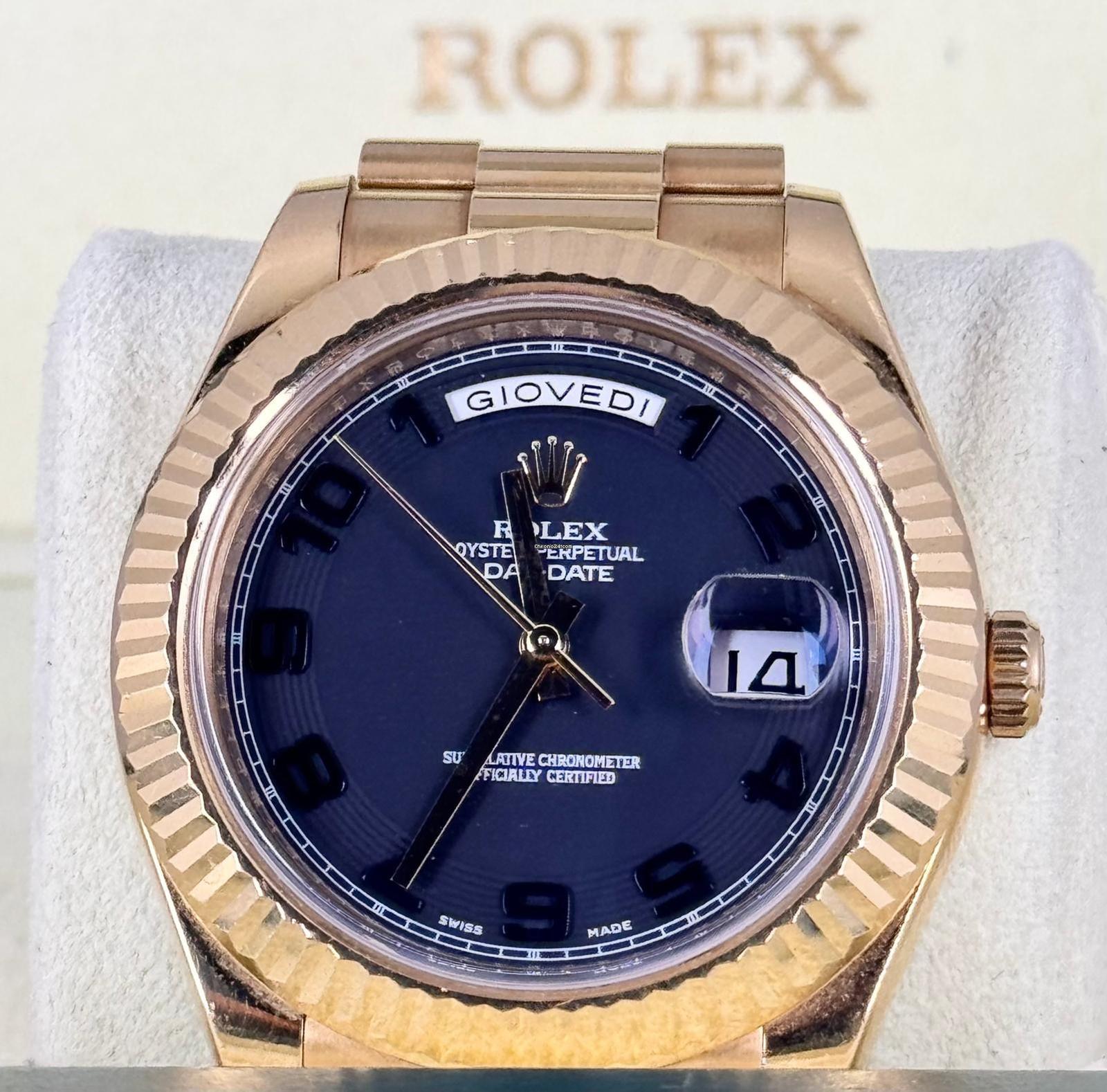 Day-Date II 41 mm Box & Papiere Wie neu Unpoliert