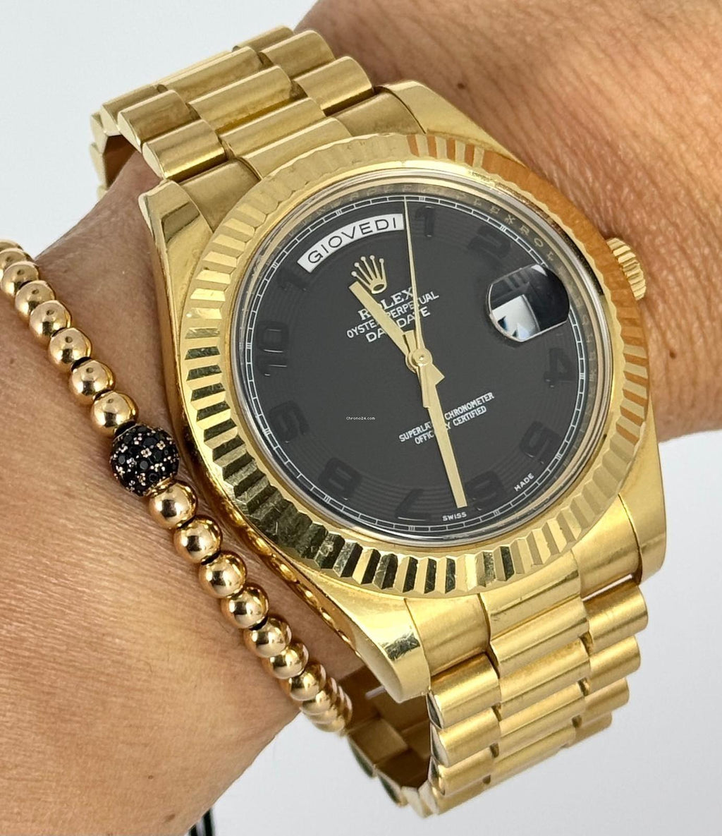 Day-Date II 41 mm Box & Papiere Wie neu Unpoliert