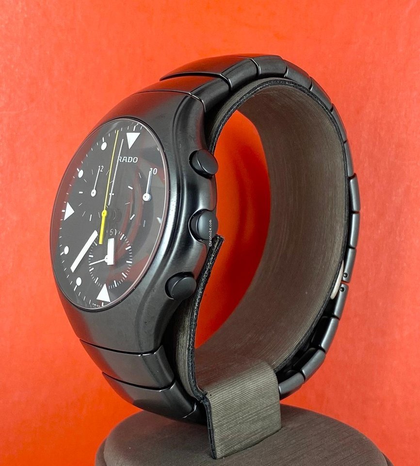 Rado Diastar True Black 44 mm Vollset Chronograph XL