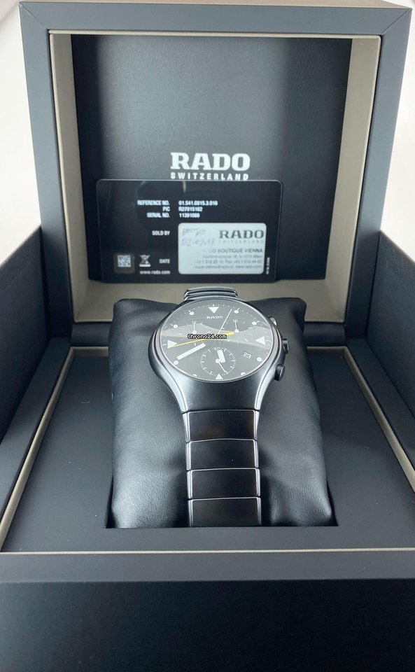 Rado Diastar True Black 44 mm Vollset Chronograph XL