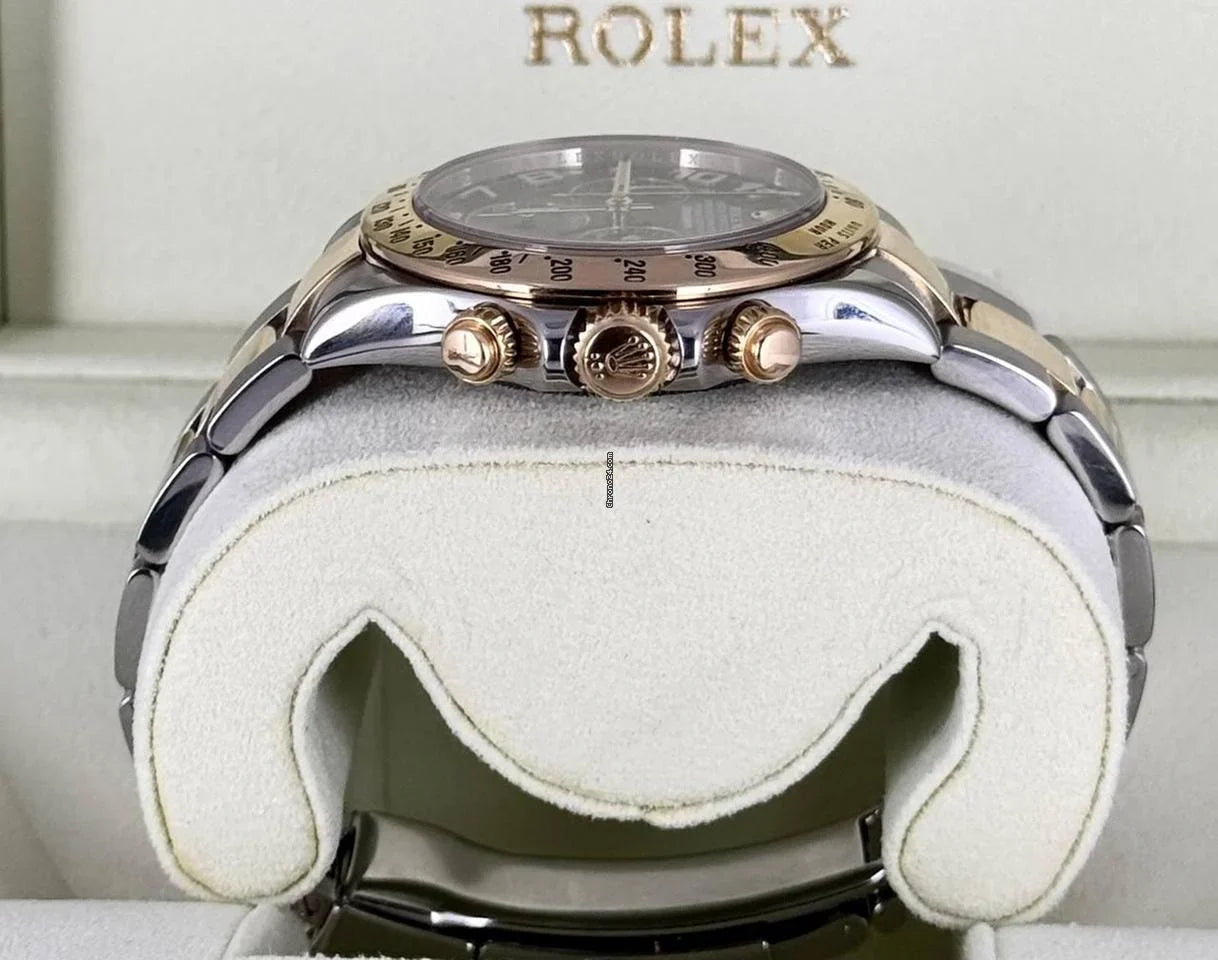Rolex Daytona Blaues Racing-Zifferblatt Vollständiges Set 2014 Wie neu Stahl und Gold