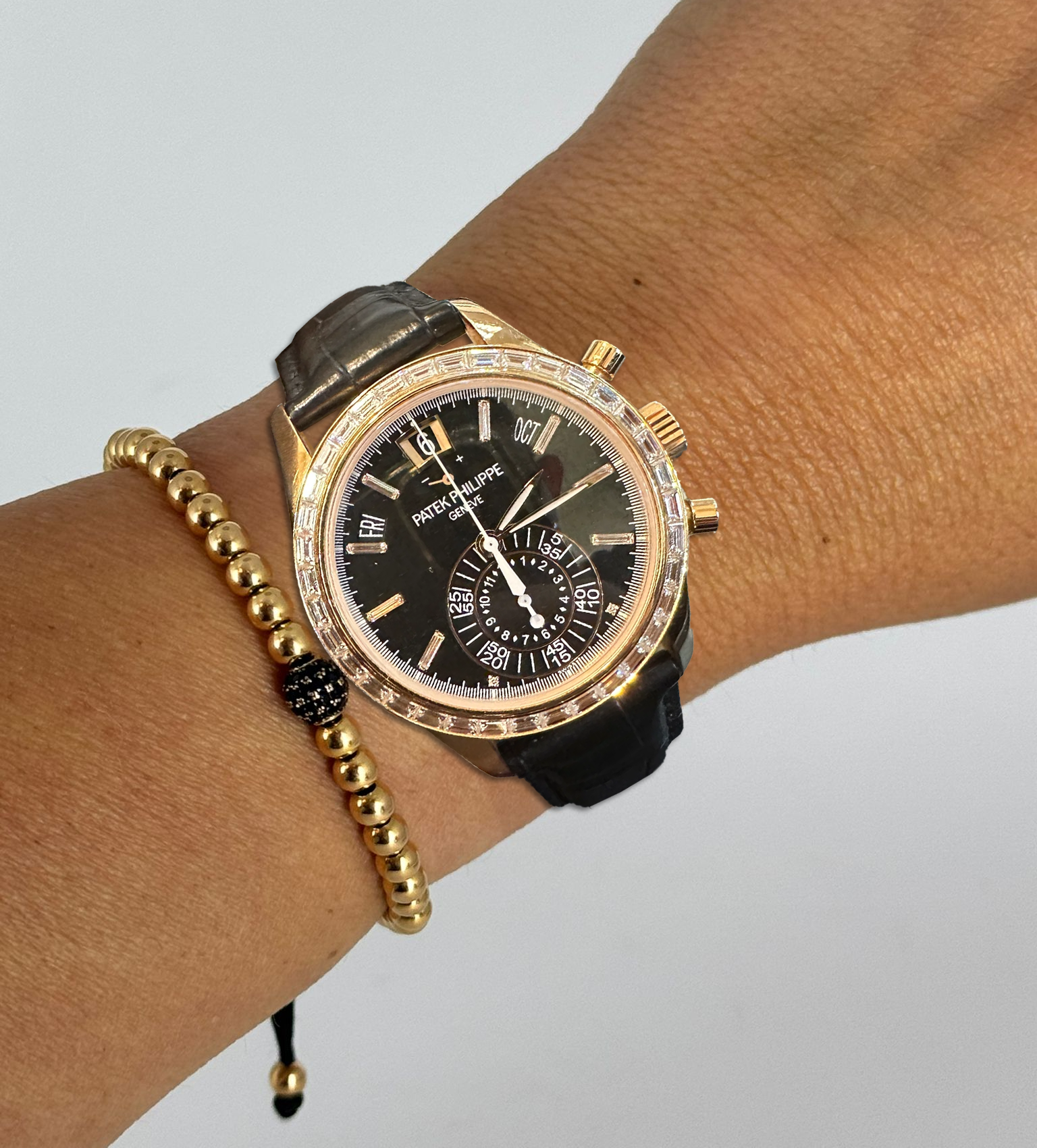 Komplikationen Flyback-Chronograph Jahreskalender mit Diamanten